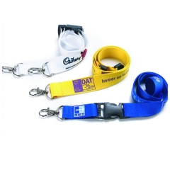 New 2016 High Quality Custom Double Layer Company Logo Printing Satin  Lanyard