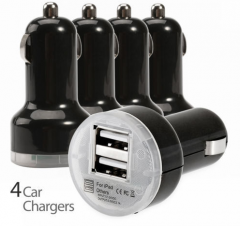 New 2016 Top Quality Good Price 4x Dual 2.1A 2 Port USB Car Charger Adapter For Mobile Phone