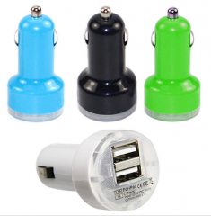 Dreamed 2 USB Ports Car Power Charger Adapter Auto Charging for iPhone 4 5 5S 6