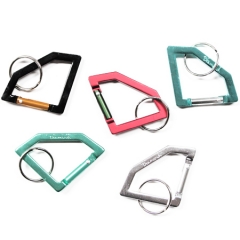 Diamond Shape Aluminum Metal Climbing Carabiner Keyring