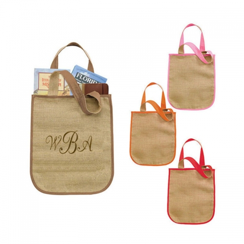 Wholesale Cheap Printed Natural Jute Shopping Bag Tote Jute Bag