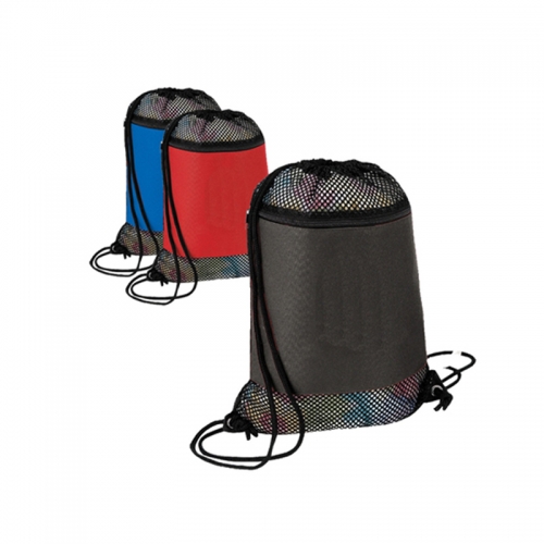 New Recycled Polyester Packing Drawstring Mesh Bag