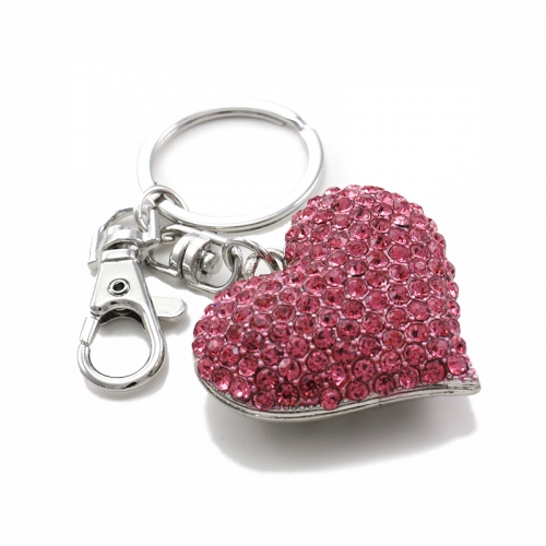 Promotional Decoration Heart Shape Keychain With Custom Logo