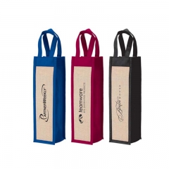 High Quality Custom Cheap Reusable Jute Wine Bottle Bag