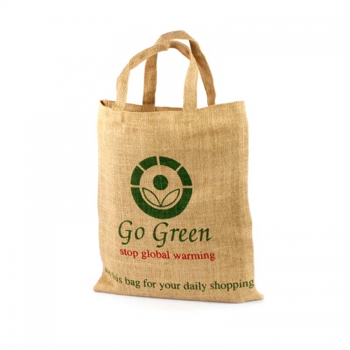 Wholesale Cheap Printed Natural Jute Shopping Bag Tote Jute Bag