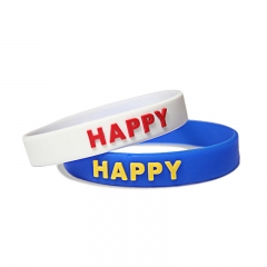 custom embossed logo silicone wristbands