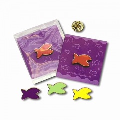 Top Quality Promotional Custom Design Fish Shaped Lapel Pin