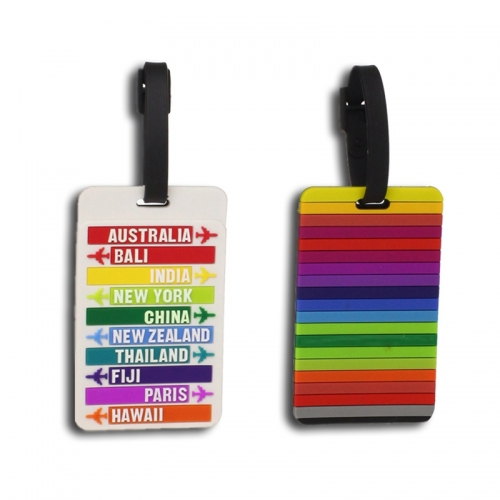 Soft PVC Custom Made Luggage Tags