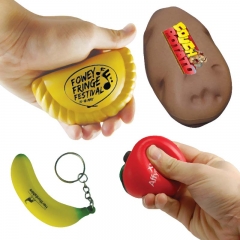 Various Fruit Stress Ball with Keyring /Customized Stess Bal