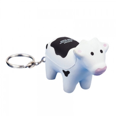 High Qualiy Cheap Cow Stress Ball with Keyring