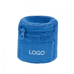 Hot Sale Customized Cotton Sweatbands with Zipper