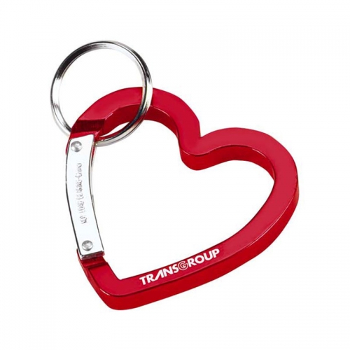 Heart Shaped Aluminum Climbing Keyring Carabiner