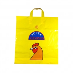 Cheap custom printed plastic bags Pouch Hole Handle bag