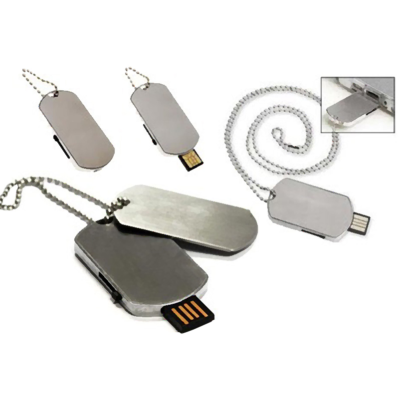 Hot Sale USB Dog Tag Shape Flash Memory Stick Dog Tag