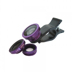 Fish Eye Lens 3 in 1 for iphone Lense Cell Phone Clip Lens