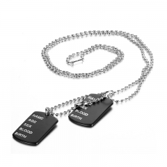 Hot Sale Titanium Steel/Aluminum Dog Tag with Customized Log