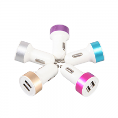 High Quality Good Price Car Charger Adaptor Bullet Dual Mini USB 2-Port