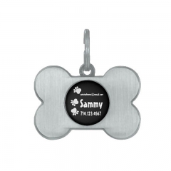 Custom Titanium Steel Bone Dog Tag with keyring