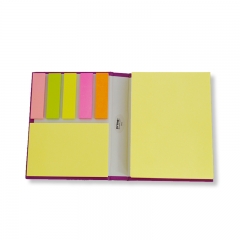 Promotional Pocket Sticky Notes with Colorful Book Markers M