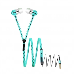 Zipper Style Tangle Free Earphones Headphones for Mobile Pho