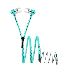 Zipper Style Tangle Free Earphones Headphones for Mobile Phone