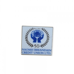 Promotional customized label pin personalize square badge