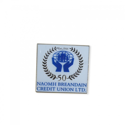 Promotional customized label pin personalize square badge