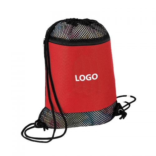 New arrivals Mesh backpack drawstring bag drawstring gift bag