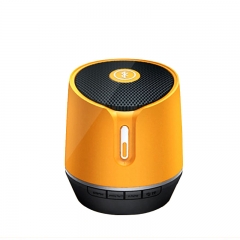 2017 High quality gold color Bluetooth speaker with silk pri