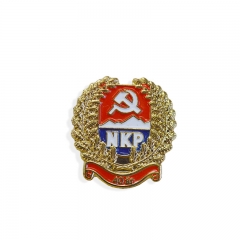 Promotional label pin,custom letter badge