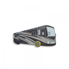 Promotional label pin,custom bus shaped badge