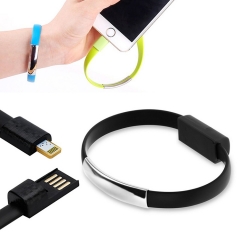 New arrival Promotional USB Cable Wristband for Cell Phone Chargin with deta trasfer