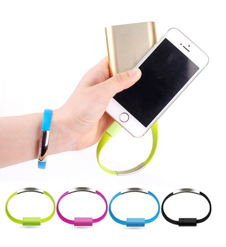 New arrival Promotional USB Cable Wristband for Cell Phone Chargin with deta trasfer