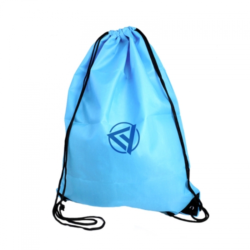 Promotional shopping bag drwastring bag with customized logo .