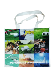 CMYK printing 120GSM pp woven bag with customized design