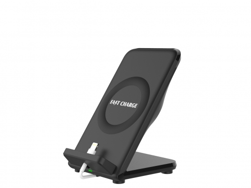 New arrival fast charging stand wireless charger with rear fan for NOTE 8, S8, IPHONE 8, IPHONE X