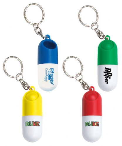 Factory price Pill box keychain .